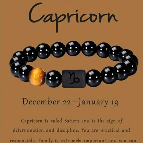 Zodiac Beaded Braided Bracelet 10mm - Picture 1 of 1